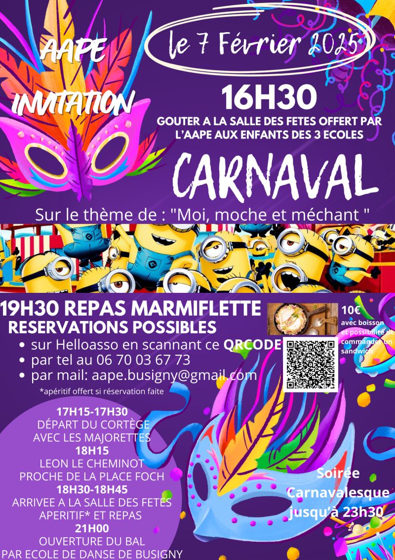 L'AAPE organise son carnaval